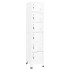 Fehér acél zárható szekrény 38 x 40 x 180 cm