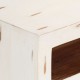 Fehér tömör akácfa tv-szekrény 110 x 30 x 40 cm