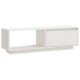 Fehér tömör fenyőfa tv-szekrény 110 x 30 x 33,5 cm Fehér tömör fenyőfa tv-szekrény 110 x 30 x 33,5 cm