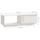 Fehér tömör fenyőfa tv-szekrény 110 x 30 x 33,5 cm Fehér tömör fenyőfa tv-szekrény 110 x 30 x 33,5 cm