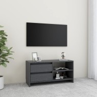 Szürke tömör fenyőfa tv szekrény 80 x 31 x 39 cm