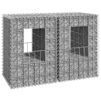 2 db vas gabionkosaras oszlop 40 x 40 x 60 cm
