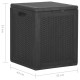 Fekete pp rattan kerti tároló doboz 90 l Fekete pp rattan kerti tároló doboz 90 l