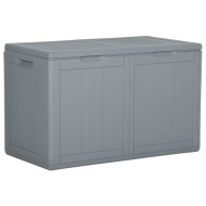 Szürke pp rattan kerti tároló doboz 180 l