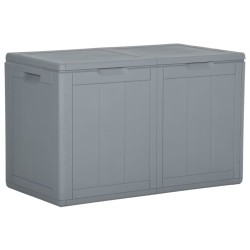 Szürke pp rattan kerti tároló doboz 180 l