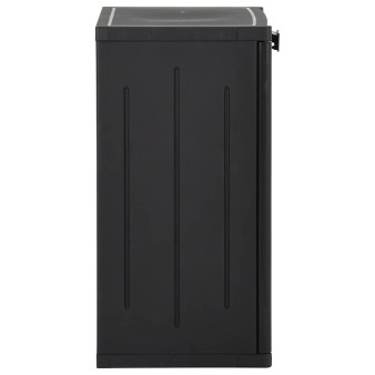 Fekete pp rattan kerti tárolószekrény 65 x 45 x 88 cm