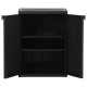 Fekete pp rattan kerti tárolószekrény 65 x 45 x 88 cm