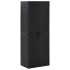 Fekete pp rattan kerti tárolószekrény 65 x 45 x 172 cm