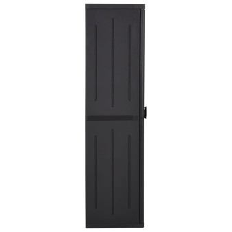 Fekete pp rattan kerti tárolószekrény 65 x 45 x 172 cm