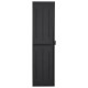 Fekete pp rattan kerti tárolószekrény 65 x 45 x 172 cm