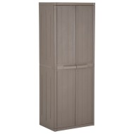 Barna pp rattan kerti tárolószekrény 65 x 45 x 172 cm