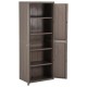 Barna pp rattan kerti tárolószekrény 65 x 45 x 172 cm