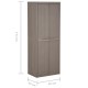 Barna pp rattan kerti tárolószekrény 65 x 45 x 172 cm