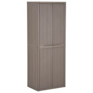 Barna pp rattan kerti tárolószekrény 65 x 45 x 172 cm