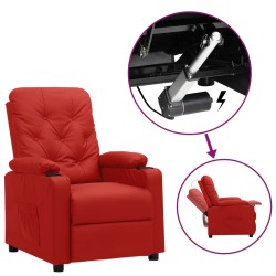 Bordó műbőr felállást segítő dönthető fotel