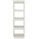 Fehér tömör fenyőfa könyvszekrény/térelválasztó 40x35x135 cm