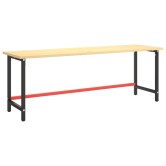 Matt fekete-vörös fém munkapadváz 220 x 57 x 79 cm Matt fekete-vörös fém munkapadváz 220 x 57 x 79 cm
