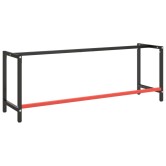 Matt fekete-vörös fém munkapadváz 220 x 57 x 79 cm Matt fekete-vörös fém munkapadváz 220 x 57 x 79 cm