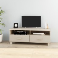 Mézbarna tömör fenyőfa tv-szekrény 106 x 40 x 40 cm