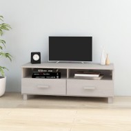 Fehér tömör fenyőfa tv-szekrény 106 x 40 x 40 cm