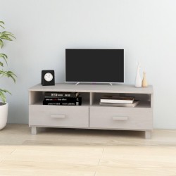 Fehér tömör fenyőfa tv-szekrény 106 x 40 x 40 cm