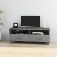 Sötétszürke tömör fenyőfa tv-szekrény 106 x 40 x 40 cm