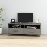 Világosszürke tömör fenyőfa tv-szekrény 106 x 40 x 40 cm