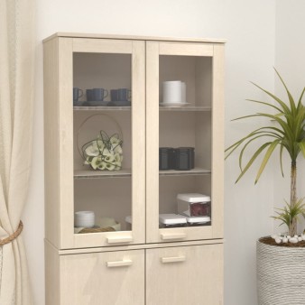Hamar mézbarna tömör fenyőfa felső szekrény 85 x 35 x 100 cm