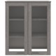 Világosszürke fenyőfa felső elem magasszekrényhez 85x35x100 cm