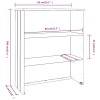 Hamar világosszürke tömör fenyőfa felső szekrény 85x35x100 cm