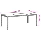 9 részes szürke kültéri polyrattan étkezőszett párnákkal 9 részes szürke kültéri polyrattan étkezőszett párnákkal