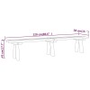 Impregnált tömör fenyőfa kerti pad 220 cm