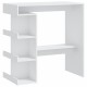 Fehér forgácslap bárasztal tárolópolccal 100 x 50 x 101,5 cm Fehér forgácslap bárasztal tárolópolccal 100 x 50 x 101,5 cm