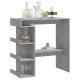 Betonszürke forgácslap bárasztal tárolópolccal 100x50x101,5 cm Betonszürke forgácslap bárasztal tárolópolccal 100x50x101,5 cm