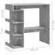 Betonszürke forgácslap bárasztal tárolópolccal 100x50x101,5 cm Betonszürke forgácslap bárasztal tárolópolccal 100x50x101,5 cm