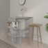 Betonszürke forgácslap bárasztal tárolópolccal 100x50x101,5 cm