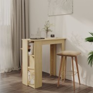 Sonoma tölgy színű forgácslap bárasztal polccal 102x50x103,5 cm