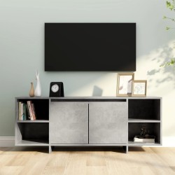 Betonszürke forgácslap tv-szekrény 130 x 35 x 50 cm