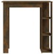 Füstös tölgyszínű forgácslap bárasztal polccal 102x50x103,5 cm Füstös tölgyszínű forgácslap bárasztal polccal 102x50x103,5 cm