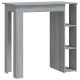 Szürke sonoma forgácslap bárasztal polccal 102 x 50 x 103,5 cm Szürke sonoma forgácslap bárasztal polccal 102 x 50 x 103,5 cm
