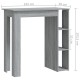 Szürke sonoma forgácslap bárasztal polccal 102 x 50 x 103,5 cm Szürke sonoma forgácslap bárasztal polccal 102 x 50 x 103,5 cm