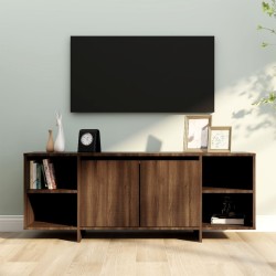 Barna tölgyszínű forgácslap tv-szekrény 130 x 35 x 50 cm