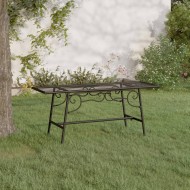 Fekete acél fa körüli pad 110 cm