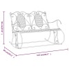 Kétszemélyes fekete acél hintapad 113 cm