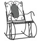Fekete acél hintapad 84 cm Fekete acél hintapad 84 cm