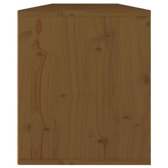 2 darab mézbarna tömör fenyőfa faliszekrény 60 x 30 x 35 cm