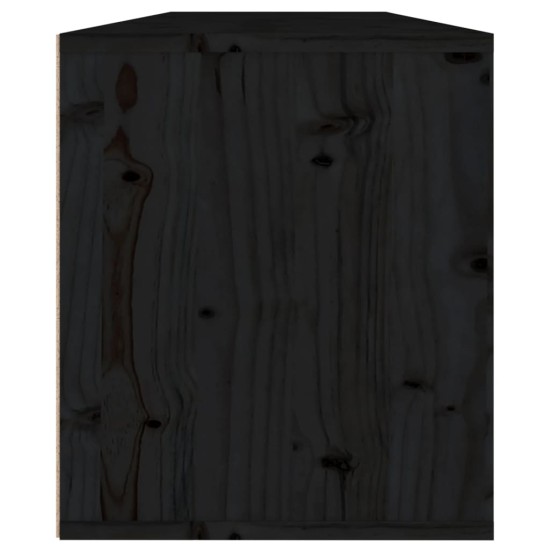 2 darab fekete tömör fenyőfa faliszekrény 60 x 30 x 35 cm