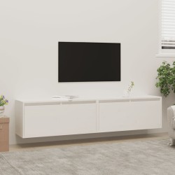 2 db fehér tömör fenyőfa faliszekrény 80 x 30 x 35 cm