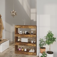 Füstös tölgyszínű könyvszekrény/térelválasztó 80 x 30 x 103 cm