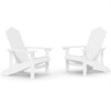 2 db fehér hdpe kerti adirondack szék